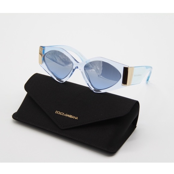 NEW DOLCE&GABBANA DG4396 2955/7C SUNGLASSES DG 4396 BLUE EYEWEAR - Picture 1 of 12